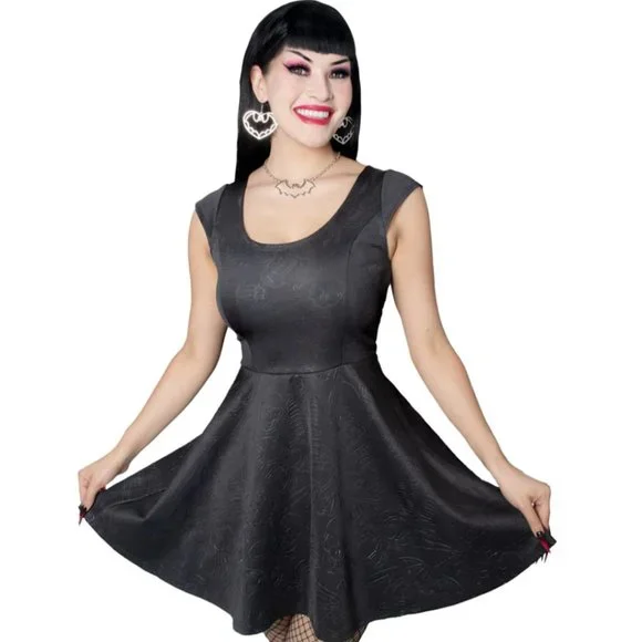 chinese dress ladies Waverly Black Racer-Neck Sleeveless Skater Mini Dress – Club L London
